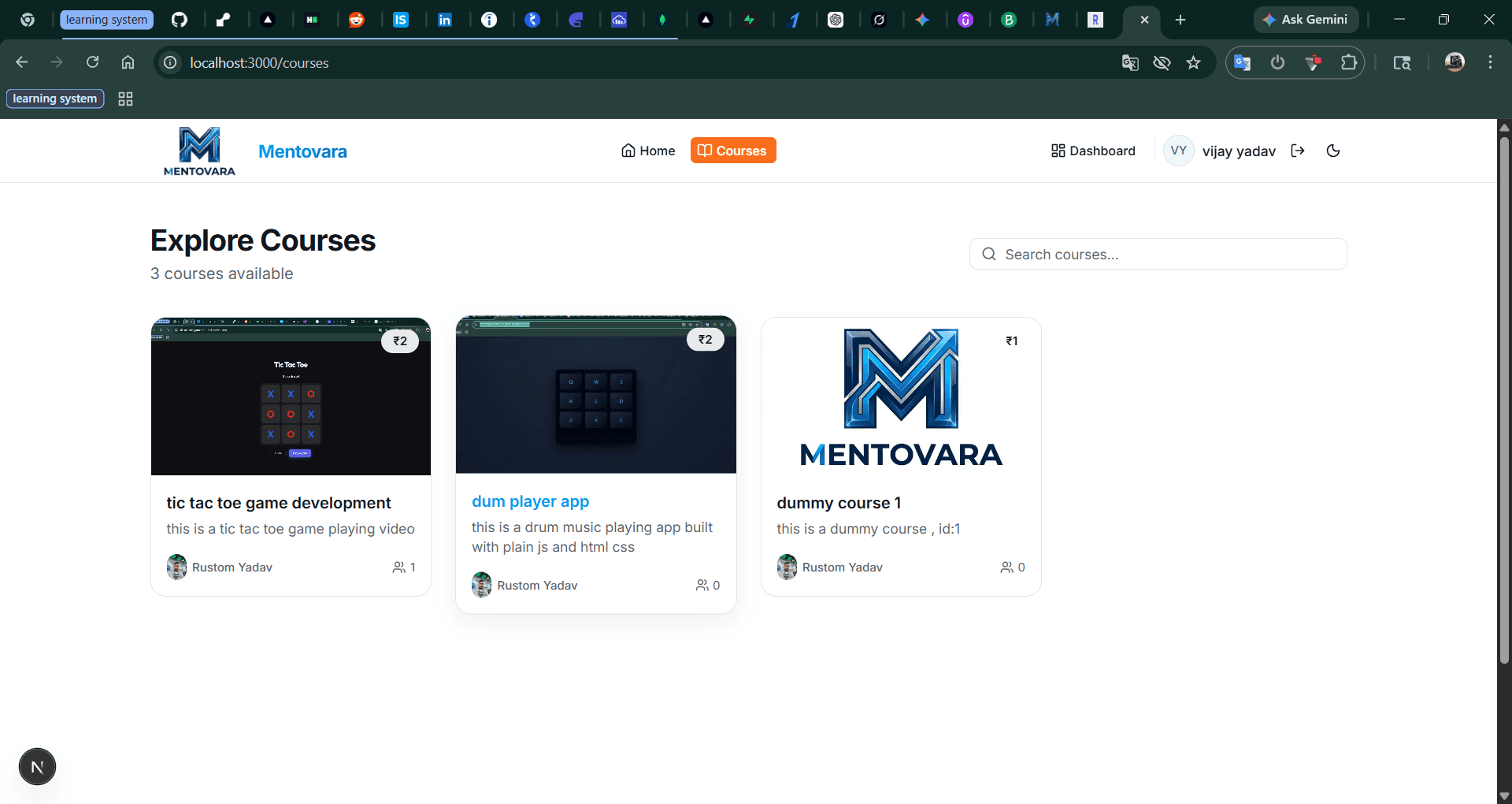 Mentovara - Full Stack EdTech Platform