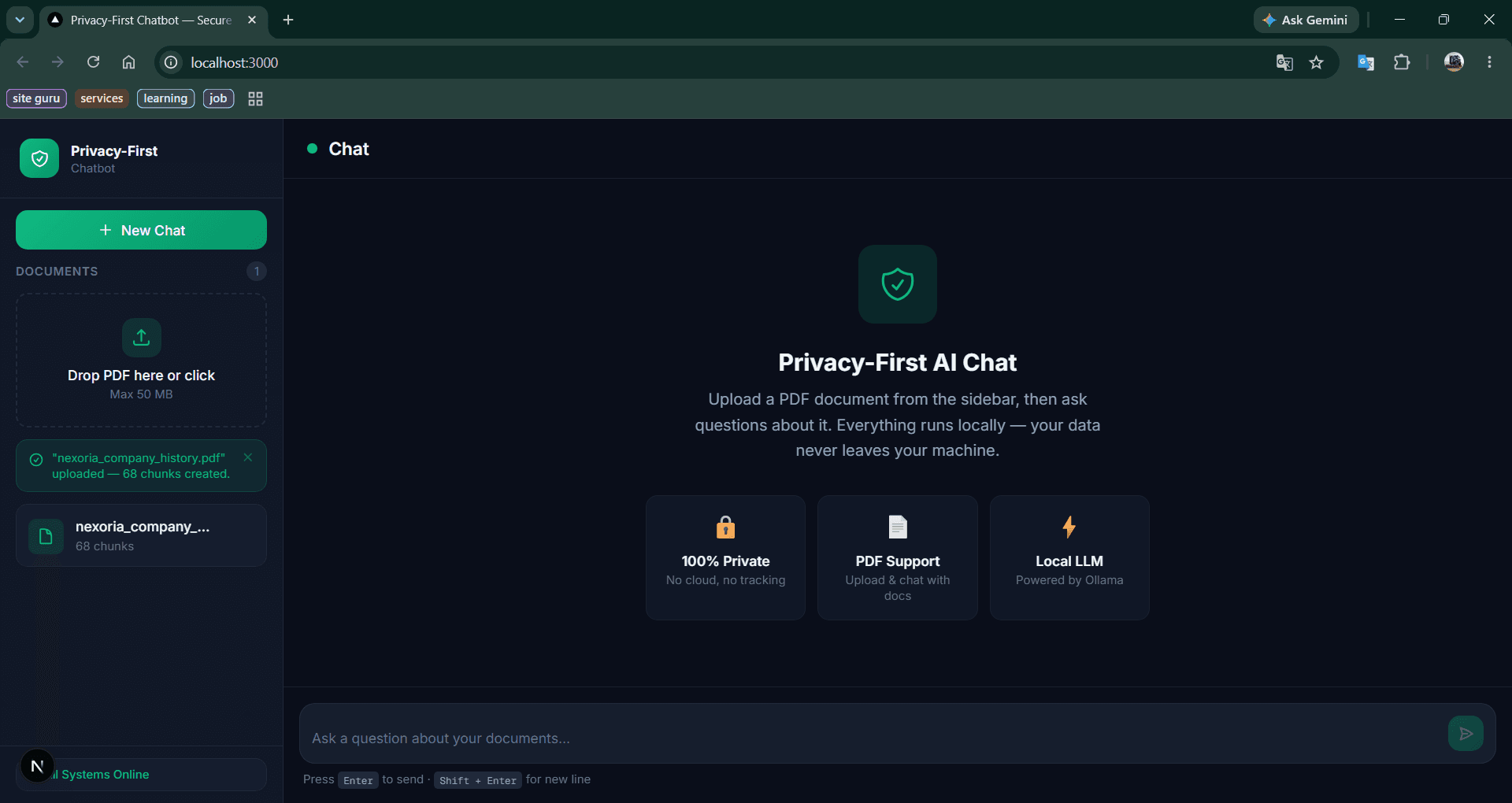 Privacy-First Chatbot