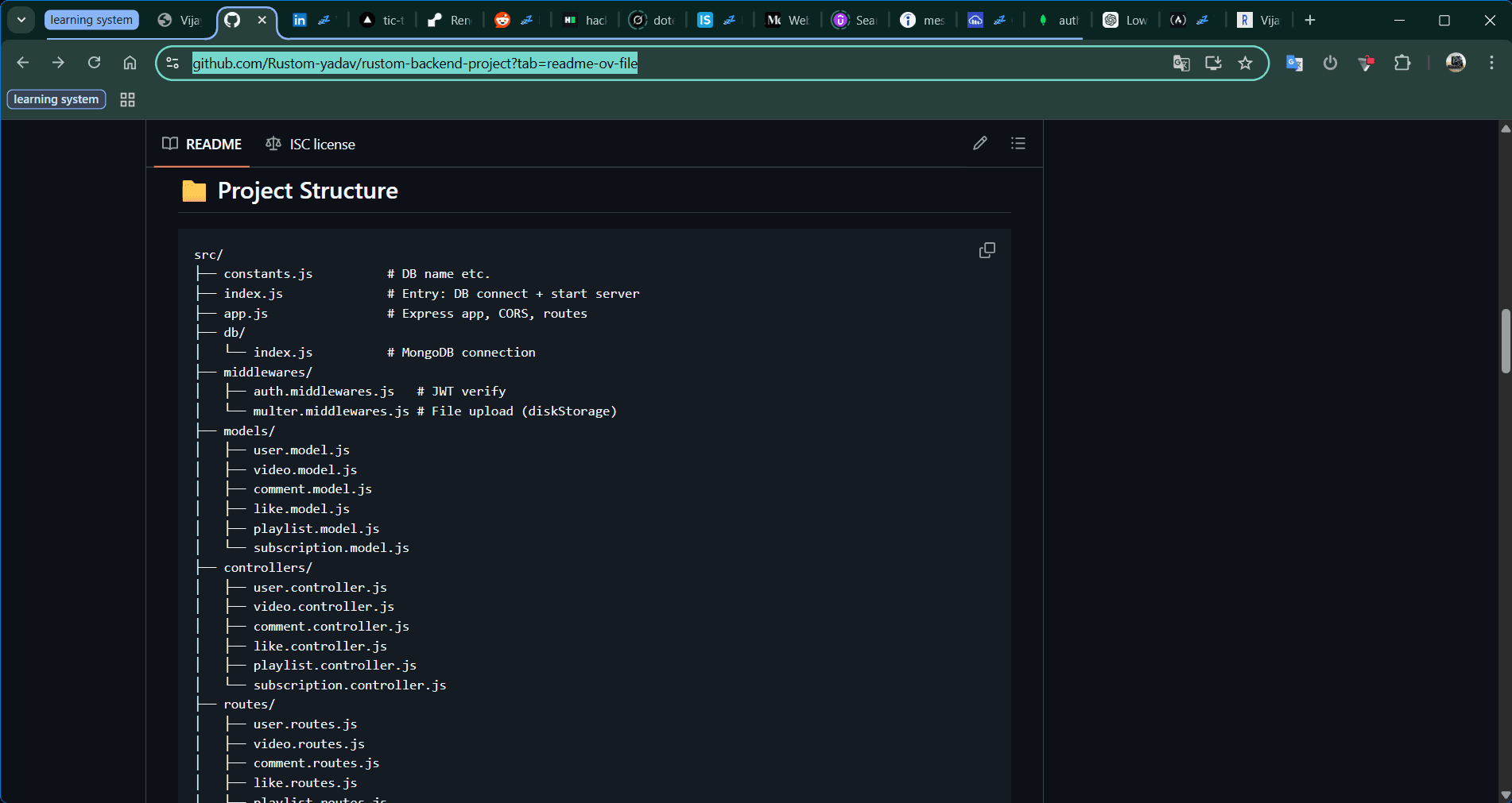 Youtube Clone Video Platform Backend project