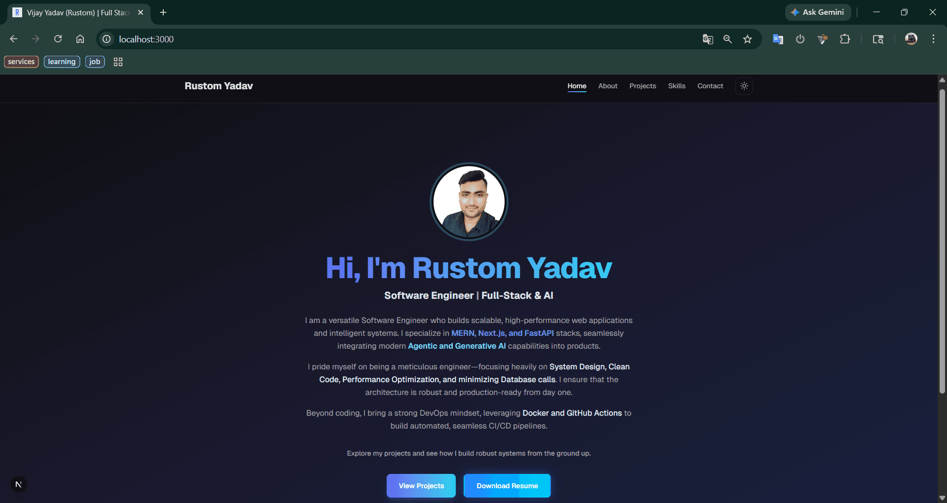 My Next.js portfolio
