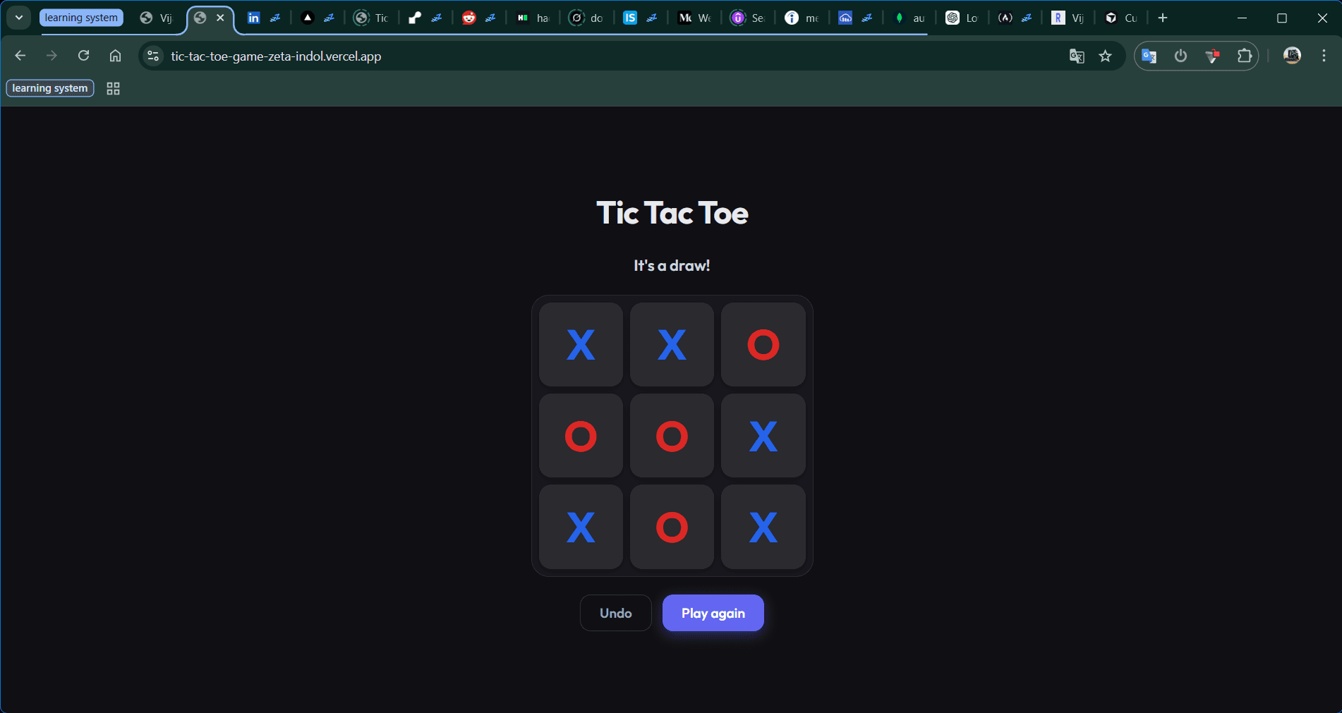 Tic Tac Toe Game